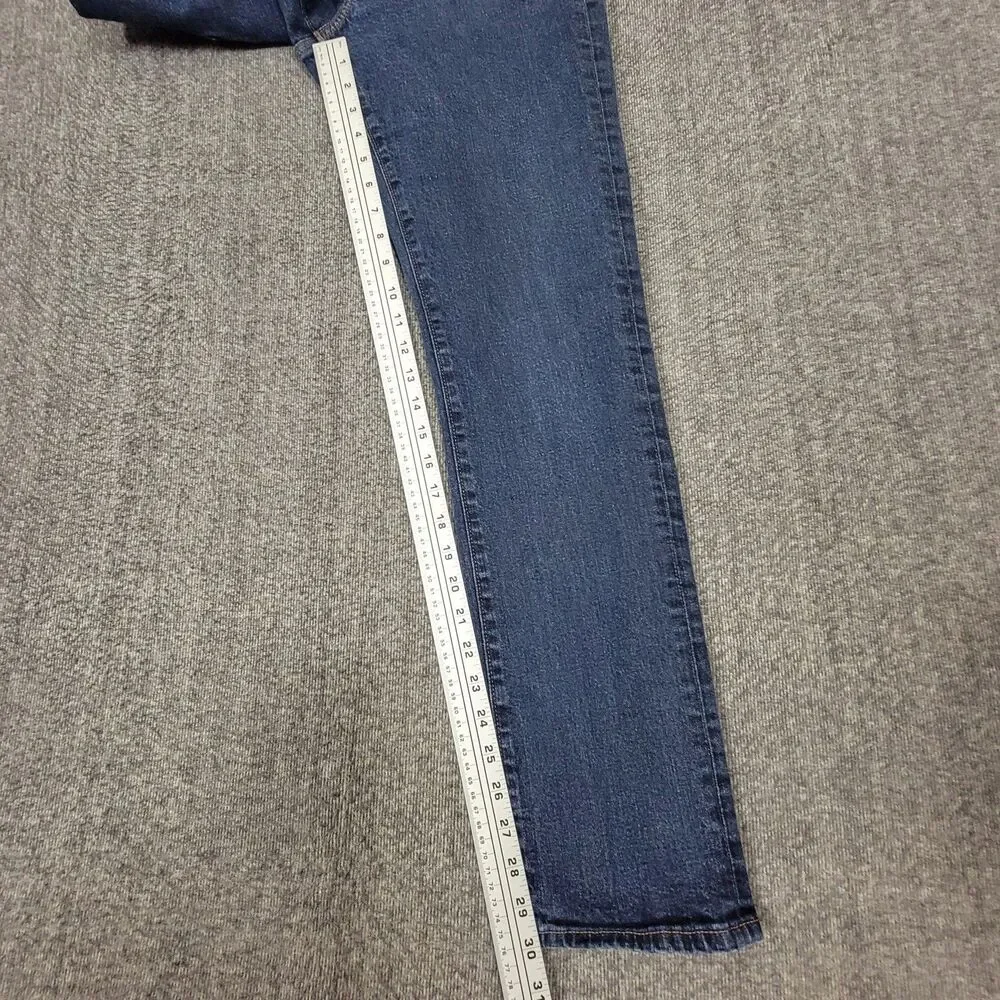 J Crew Jeans Mens 32x30* Blue Dark Wash Flex Straight Leg Stretch Denim